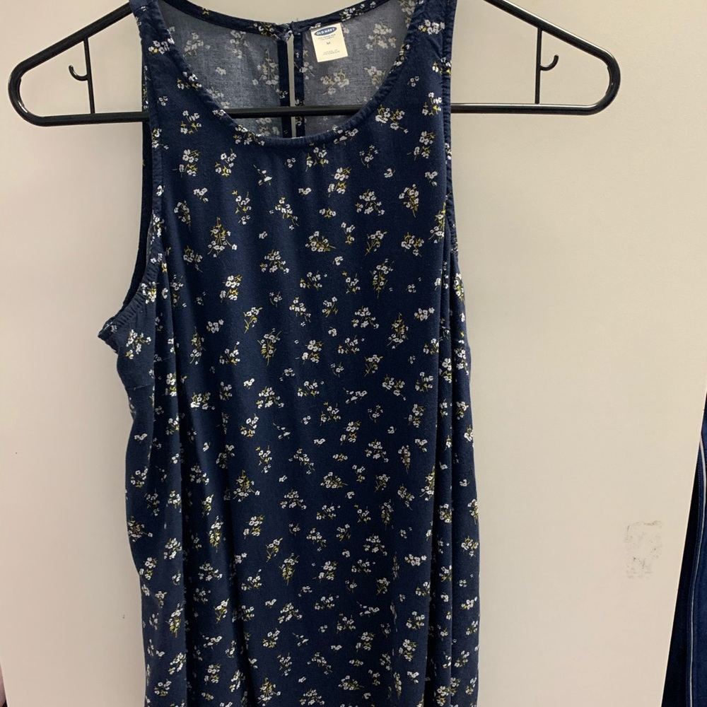 Old Navy Sleeveless Shirt, Navy Floral